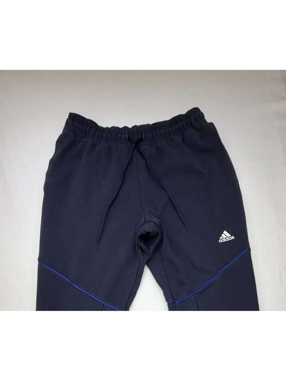 Adidas Men's Sweatpants Primeblue Tapered Stretch Drawstring Size L Blue